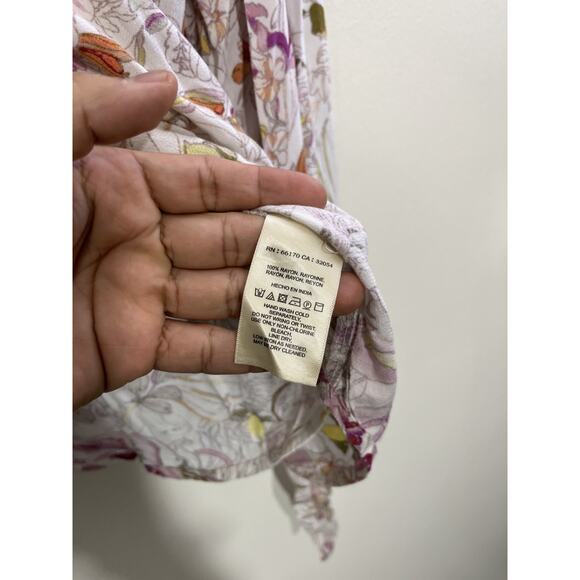 Romantic Cottagecore Boho Fairy Floral Top M Whimsical Dainty Parisian Coquette - Picture 9 of 15